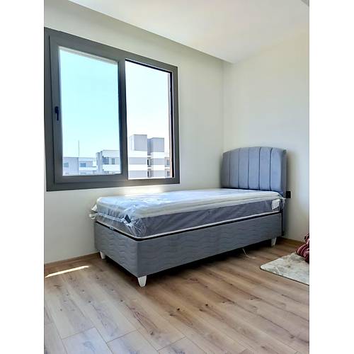 Mango 90x190 Yatak Baza Ba�l�k Gri Renk