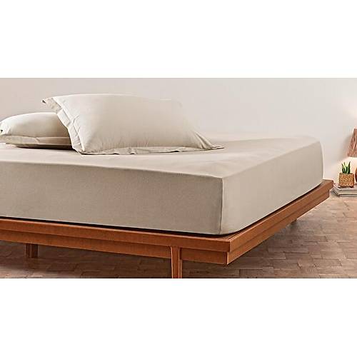 Puffy Feel Bej Lastikli araf 100x200 Tek Kiilik