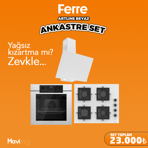 Ferre Artline FryArt Beyaz Ankastre Set