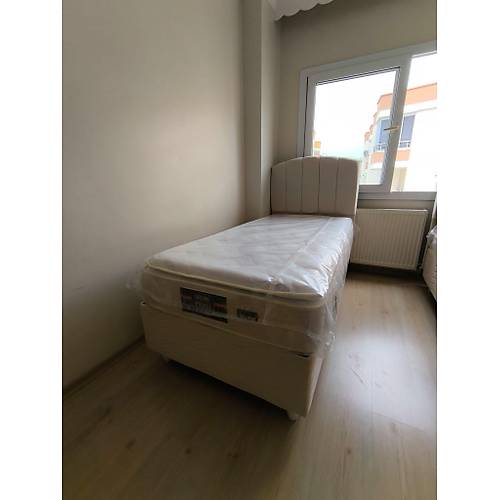 Mango 90x190 Yatak Baza Ba�l�k Krem Renk