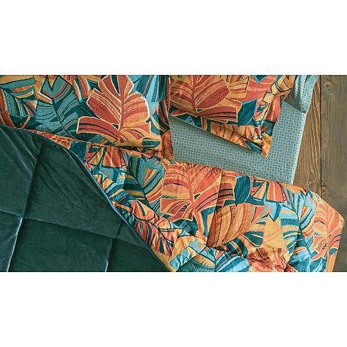 Puffy Elody Threefy Uyku Seti Petrol 195x215 ift Kiilik