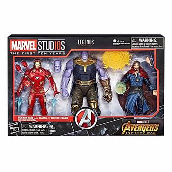 Marvel Legends - 10 Year Anniversary Thanos Iron Man Dr Strange 3 Pack
