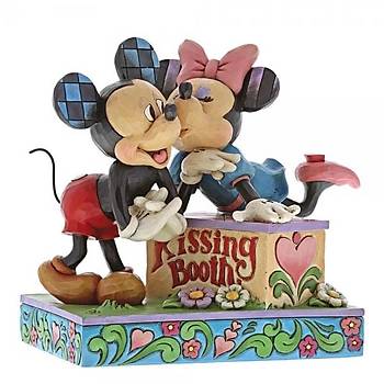 Kissing Booth Mickey Mouse & Minnie Mouse Figurine