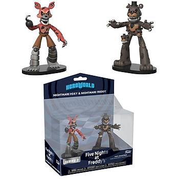 Funko Five Nights at Freddy's Hero World Series 2 Nightmare Foxy & Nightmare Freddy Exclusive 4-Inch