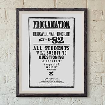 Wizarding World Poster Model - Hogwarts Proclamation No 82