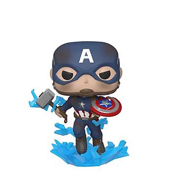 Funko POP Marvel Avengers Endgame - Captain America with Broken Shield & Mjoinir