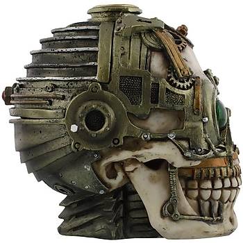 Nemesis Steampunk Skull Candle Holder Mumluk Kutu