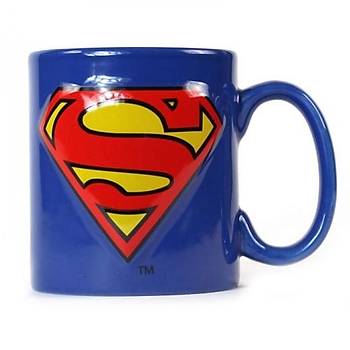 Superman Logo Kabartmal Kupa Bardak