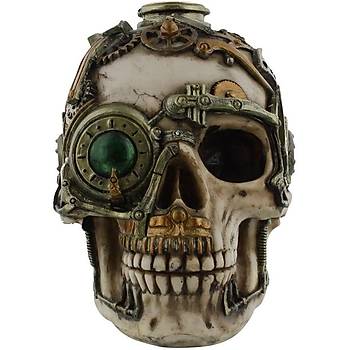 Nemesis Steampunk Skull Candle Holder Mumluk Kutu