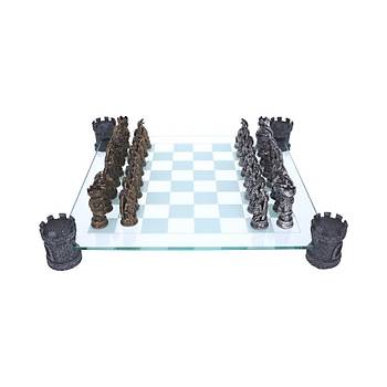 Kingdom Of The Dragon Chess Set 43cm Dekoratif Satran Takm
