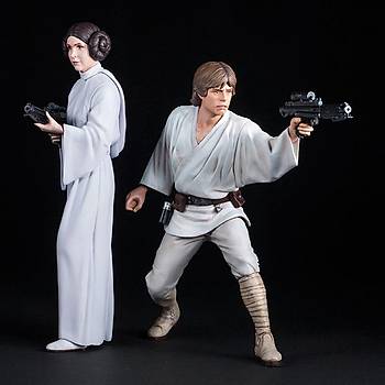 STAR WARS LUKE SKYWALKER & PRINCESS LEIA ARTFX+ STATUE