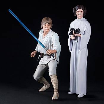 STAR WARS LUKE SKYWALKER & PRINCESS LEIA ARTFX+ STATUE