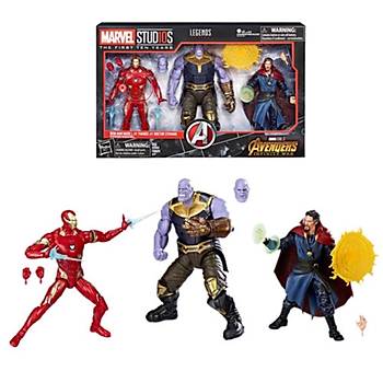 Marvel Legends - 10 Year Anniversary Thanos Iron Man Dr Strange 3 Pack