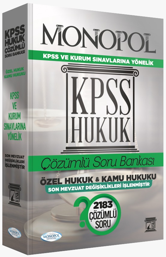 2024 KPSS Hukuk Çözümlü Soru Bankası 7. Baskı Monopol Yayınları