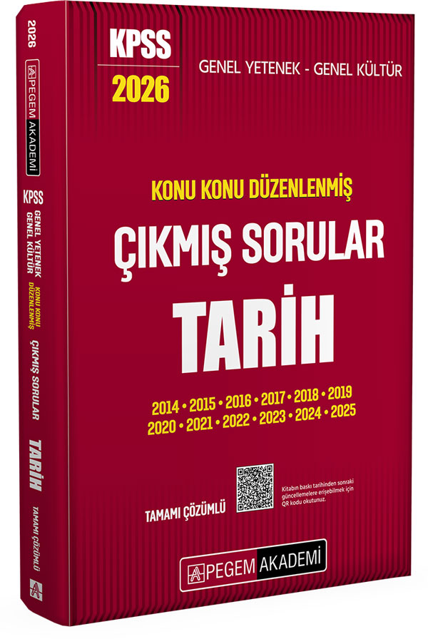 Pegem 2026 KPSS Tarih Çıkmış Sorular Konu Konu Çözümlü Pegem Akademi Yayınları