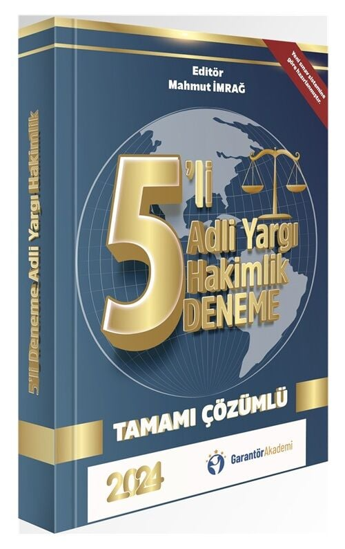 Garantör Akademi 2024 Adli Yargı Hakimlik 5 Deneme Çözümlü