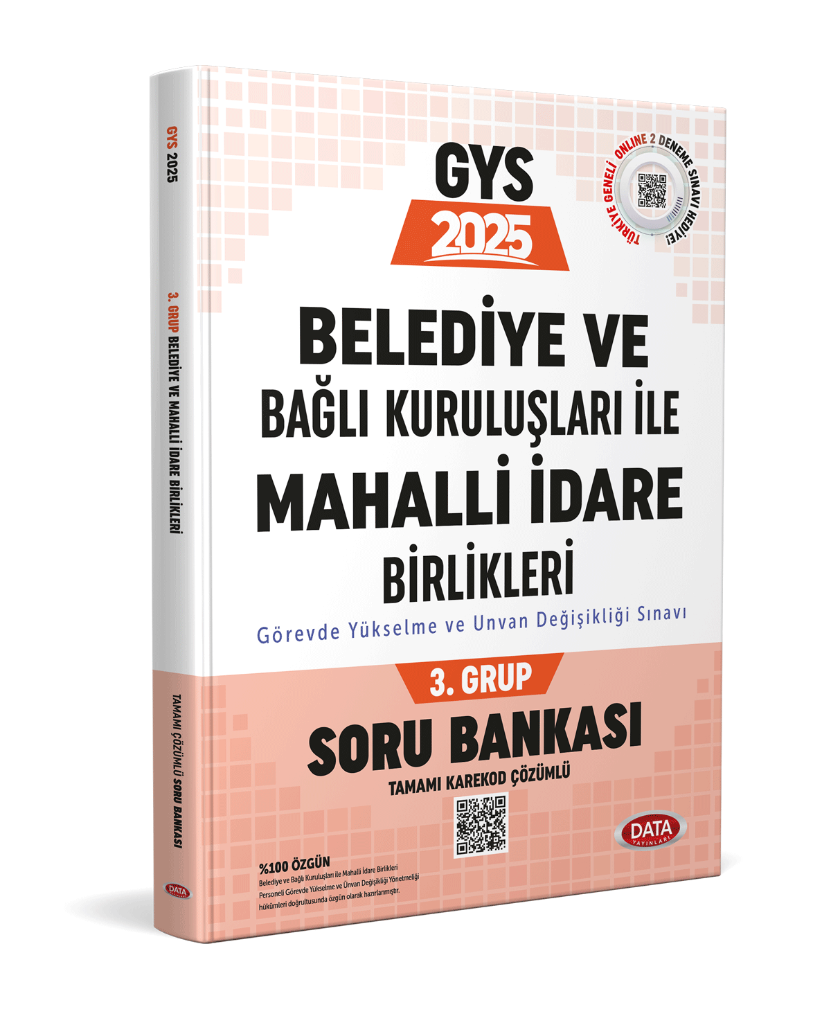 Data Yayınları Belediye ve Bağlı Kuruluşları İle Mahalli İdare Birlikleri 3. Grup Soru Bankası (Tamamı Karekod Çözümlü)