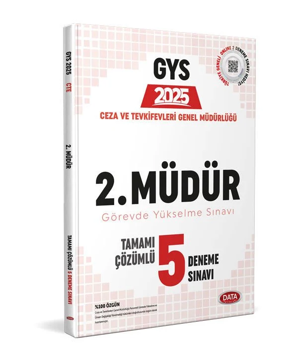 Data Yayınları Ceza ve Tevkifevleri 2. Müdür GYS Tamamı Çözümlü 5 Deneme Sınavı