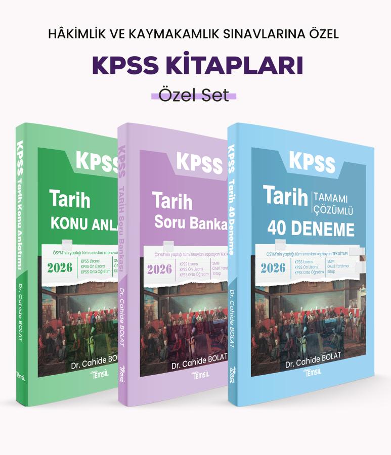 KPSS Tarih Kitapları Özel Set Cahide Bolat Temsil Kitap