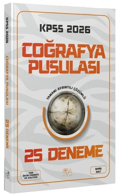 CBA Yayınları 2026 KPSS Coğrafya Pusulası 25 Deneme Çözümlü Barış Salt CBA Akademi