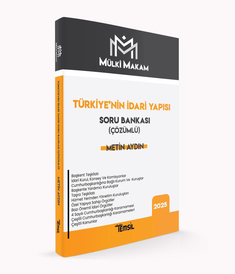MÜLKÎ MAKAM Türkiye'nin İdari Yapısı Soru Bankası Metin Aydın Temsil Kitap