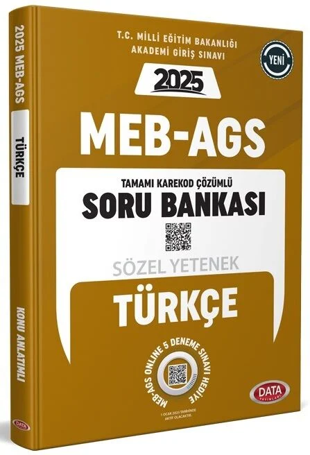 Data 2025 MEB AGS Sözel Yetenek Türkçe Soru Bankası Çözümlü Data Yayınları