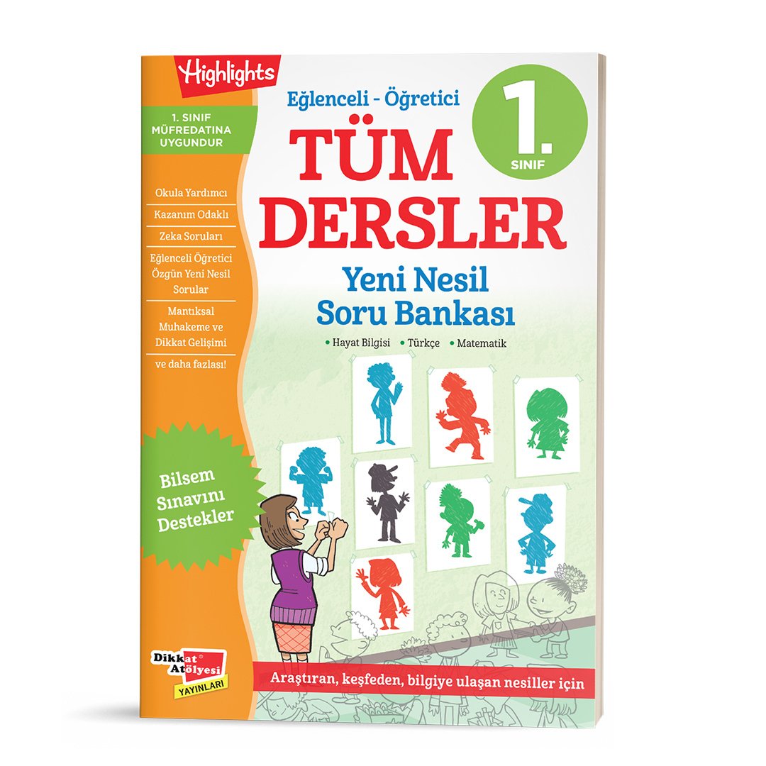 1. Sınıf Tüm Dersler Yeni Nesil Soru Bankası Dikkat Atölyesi Yayınları