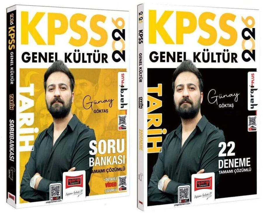 Yargı Yayınları 2026 KPSS Tarih Soru Bankası ve 22 Deneme 2'li Set Günay Göktaş Yargı