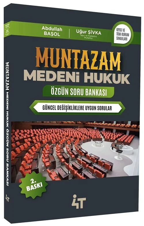 4T Yayınları MUNTAZAM Medeni Hukuk Özgün Soru Bankası - Abdullah Başol 4T Yayınları