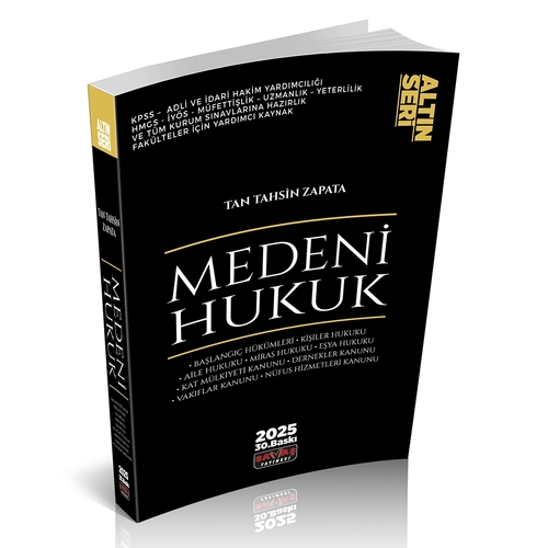 Savaş Yayınevi Medeni Hukuk Konu Anlatımı Altın Seri Savaş Yayınları Ocak 2025