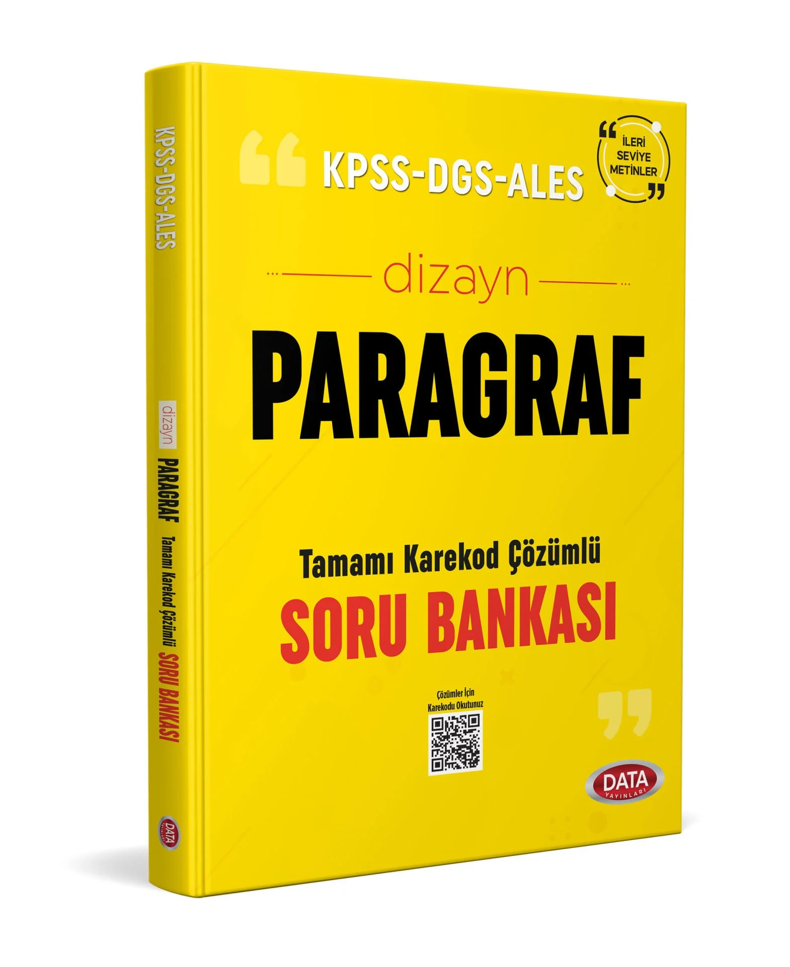Data Yayınları KPSS ALES DGS Dizayn Yeni Nesil Sorularla Paragraf Soru Bankası (Cevaplı  Çözümlü)