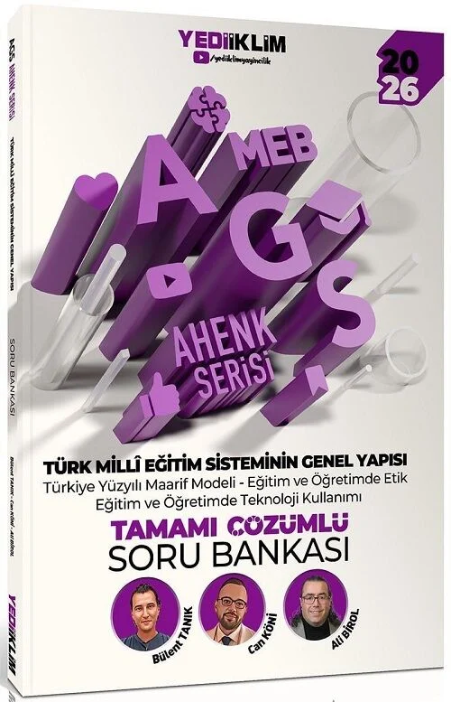 Yediiklim 2026 MEB-AGS Türk Milli Eğitim Sisteminin Genel Yapısı Soru Bankası Çözümlü Ahenk Serisi - Bülent Tanık, Can Köni, Ali Birol Yediiklim Yayınları