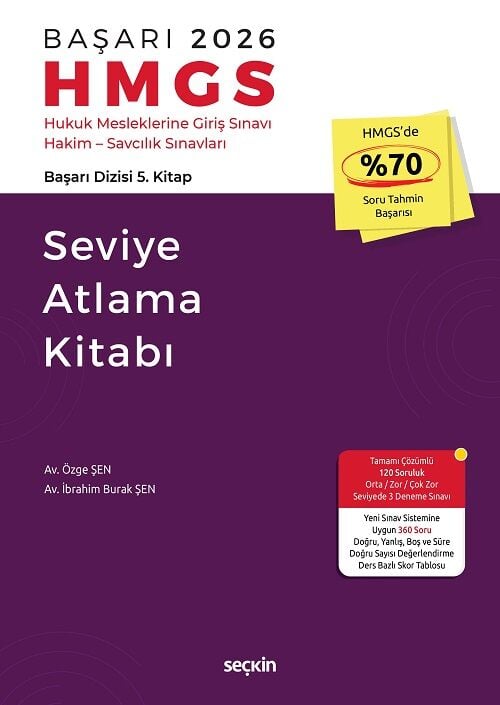 Seçkin 2026 BAŞARI HMGS Seviye Atlama Kitabı - Özge Şen, İbrahim Burak Şen Seçkin Yayınları