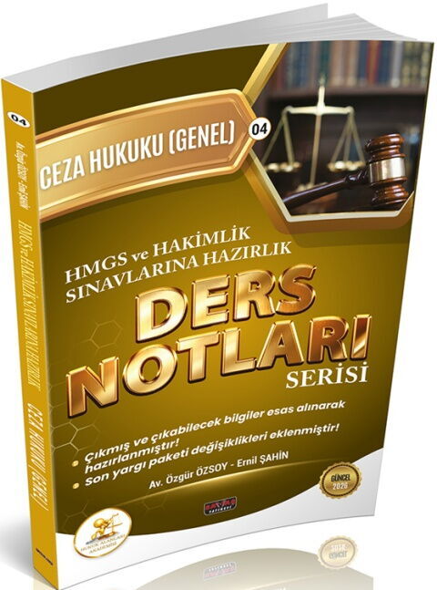 Savaş Yayınları 2026 HUKAL HMGS-HAKİMLİK Ceza Hukuku Genel Hükümler Ders Notları Özgür Özsoy, Damla Turgut