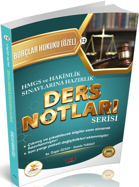 Savaş Yayınları 2026 HUKAL HMGS-HAKİMLİK Borçlar Hukuku Özel Hükümler Ders Notları Özgür Özsoy, Damla Turgut