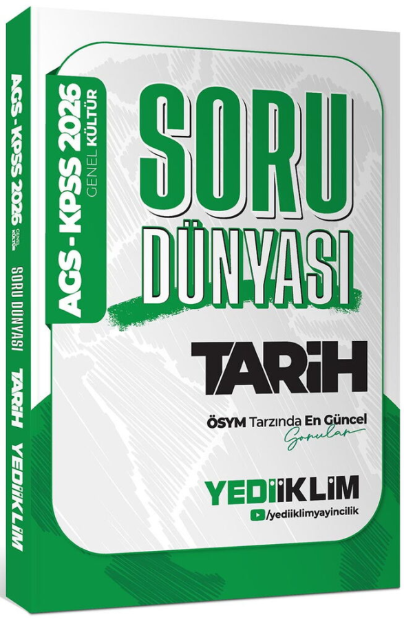 Yediiklim Yayınları 2026 KPSS AGS Genel Kültür Tarih Soru Dünyası Komisyon Yediiklim