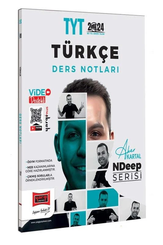 Yargı Yayınları 2024 NDeep Serisi TYT Türkçe Video Ders Notları (Aker Kartal)