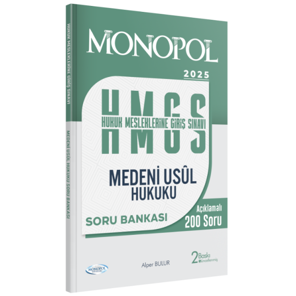 Monopol 2025 HMGS Medeni Usul Hukuku Soru Bankası - Alper Bulur Monopol Yayınları