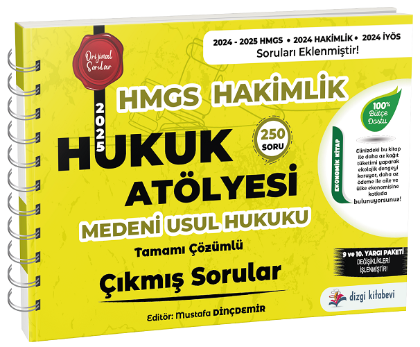 Süper Fiyat!! Dizgi Kitap Yayınları 2025 Hukuk Atölyesi HMGS Hakimlik Medeni Usul Hukuku Çıkmış Sorular Çözümlü