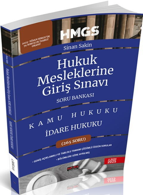 Savaş Yayınları 2025 HMGS İdare Hukuku Soru Bankası Sinan Sakin Savaş Yayınevi