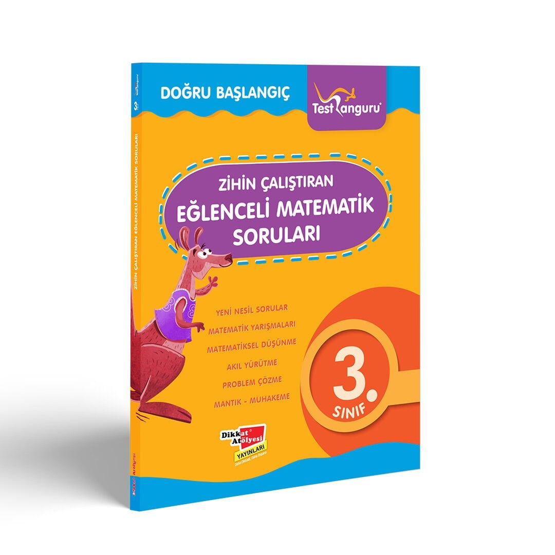 3. Sınıf Zihin Çalıştıran Eğlenceli Kanguru Matematik Soruları Dikkat Atölyesi Yayınları