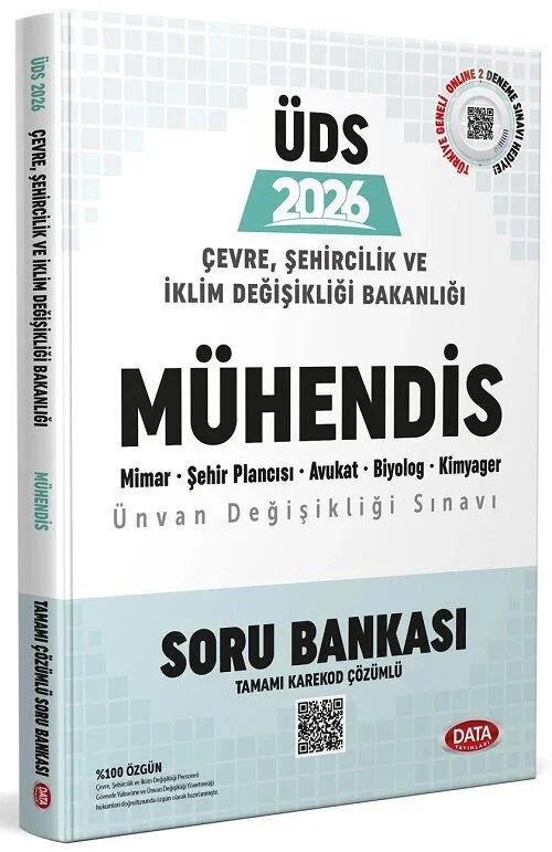 Data 2026 GYS ÜDS Çevre, Şehircilik ve İklim Değişikliği Bakanlığı Mühendis Soru Bankası Çözümlü Görevde Yükselme Ünvan Değişikliği Data Yayınları