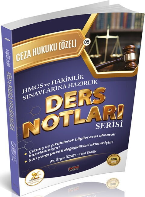 Savaş Yayınları 2026 HUKAL HMGS-HAKİMLİK Ceza Hukuku Özel Hükümler Ders Notları Özgür Özsoy, Damla Turgut