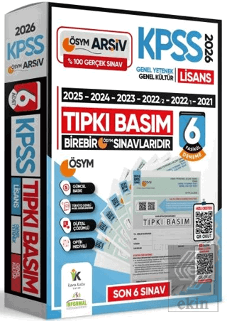 İnformal Yayınları 2026 KPSS Genel Yetenek Genel Kültür Tıpkı Basım 6 Fasikül Deneme Dijital Çözümlü