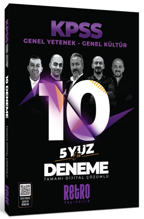 Retro Yayıncılık 2026 KPSS Genel Yetenek Genel Kültür 5Yüz 10 Deneme Çözümlü