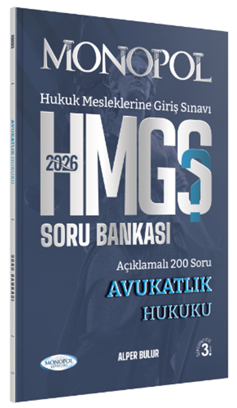 Monopol Yayınları 2026 HMGS Avukatlık Hukuku Soru Bankası Alper Bulur