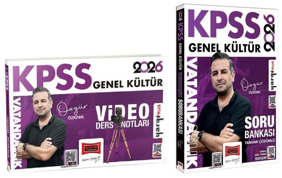 Yargı Yayınları 2026 KPSS Vatandaşlık Video Ders Notları ve Soru Bankası 2'li Set Özgür Özkınık