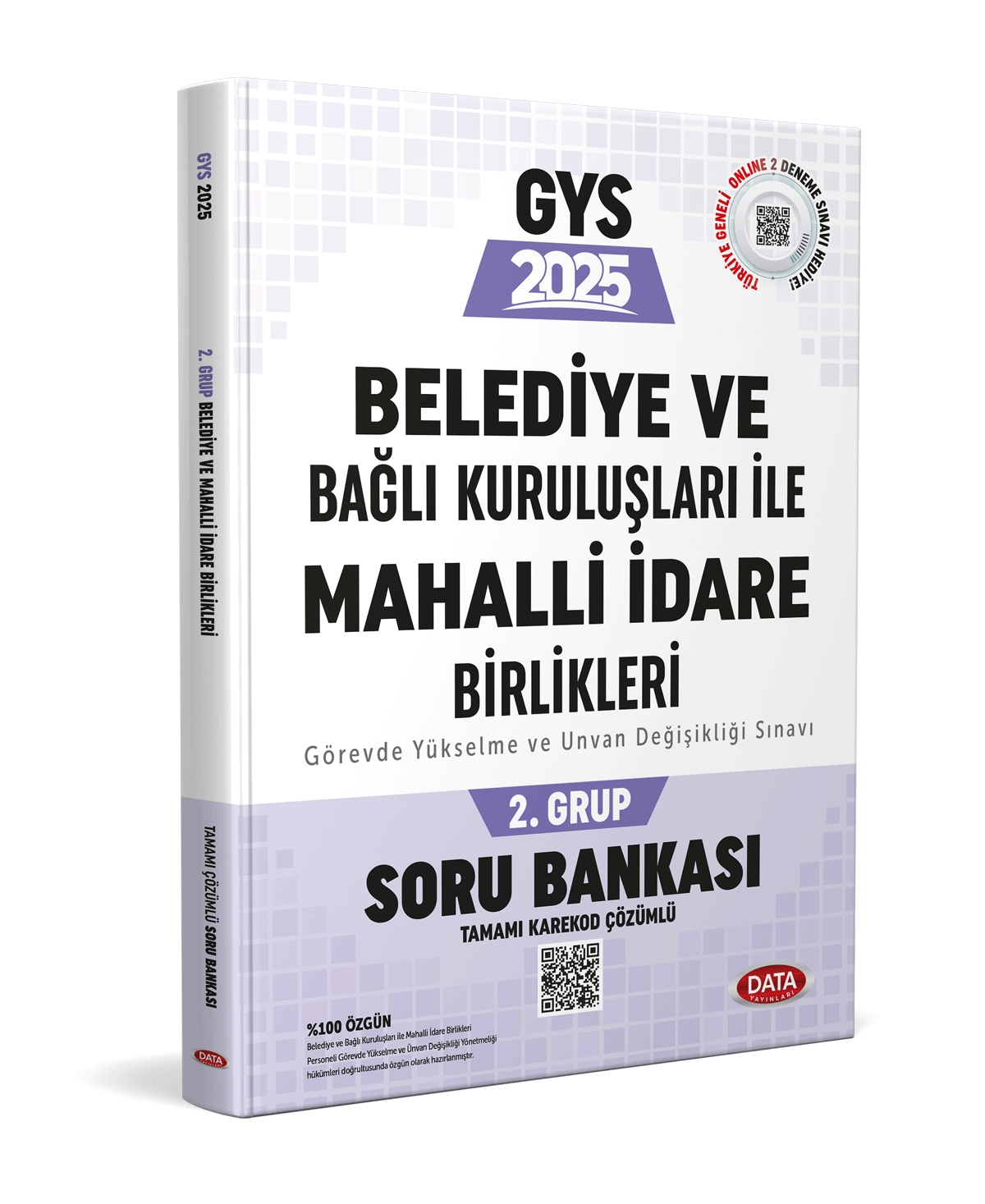 Data Yayınları Belediye ve Bağlı Kuruluşları İle Mahalli İdare Birlikleri 2. Grup Soru Bankası