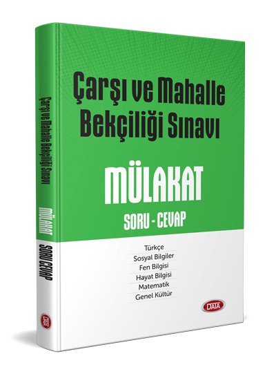 Data Yayınları Çarşı ve Mahalle Bekçiliği Mülakat Soru Cevap