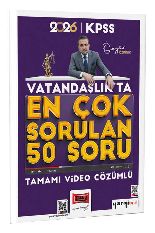 Yargı Yayınları 2026 KPSS Vatandaşlıkta En Çok Sorulan 50 Soru Özgür Özkınık